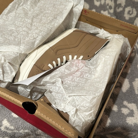 Vans Sk8-Hi Tapered Sneakers in 😍 Soft Leather 😍 Brown/Marshmallow 😍 New 🆕 - Picture 12 of 17